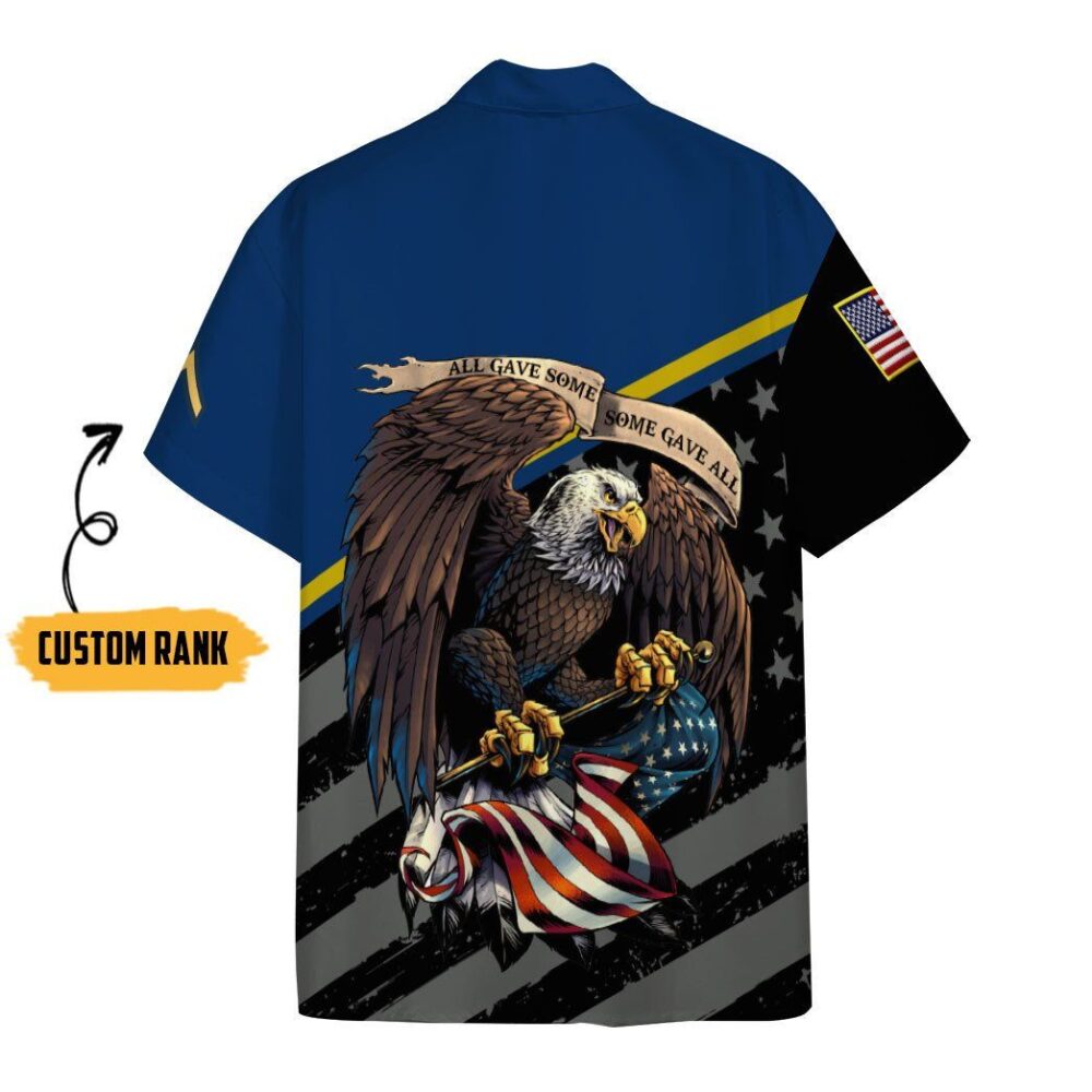 Us Navy Veteran Custom Rank Short Sleeve Shirts