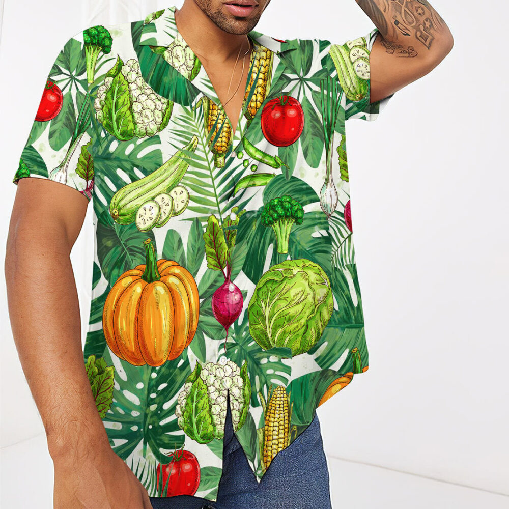 Vegetables Button Down Hawaii Shirt Summer Shirts For Men