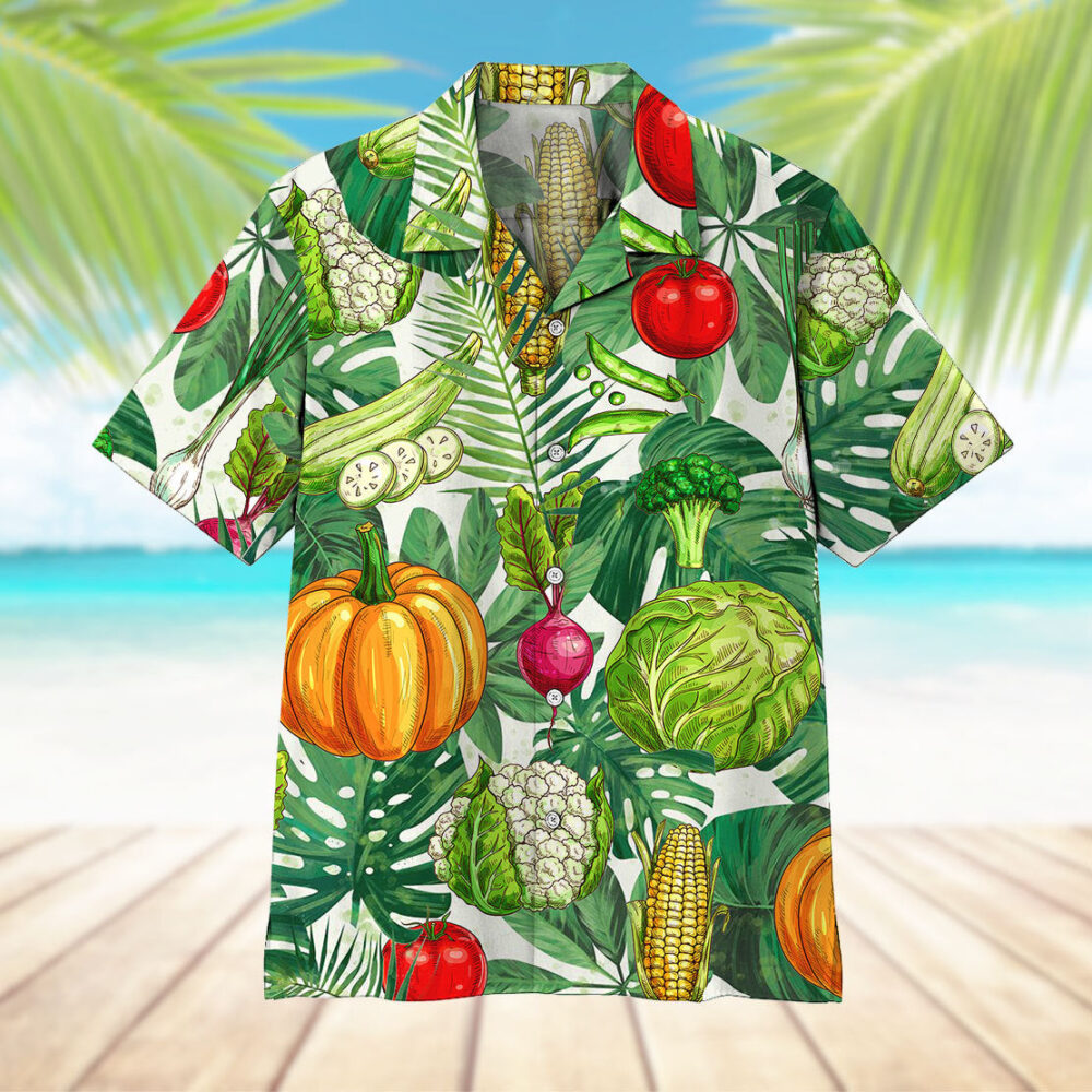 Vegetables Button Down Hawaii Shirt Summer Shirts For Men