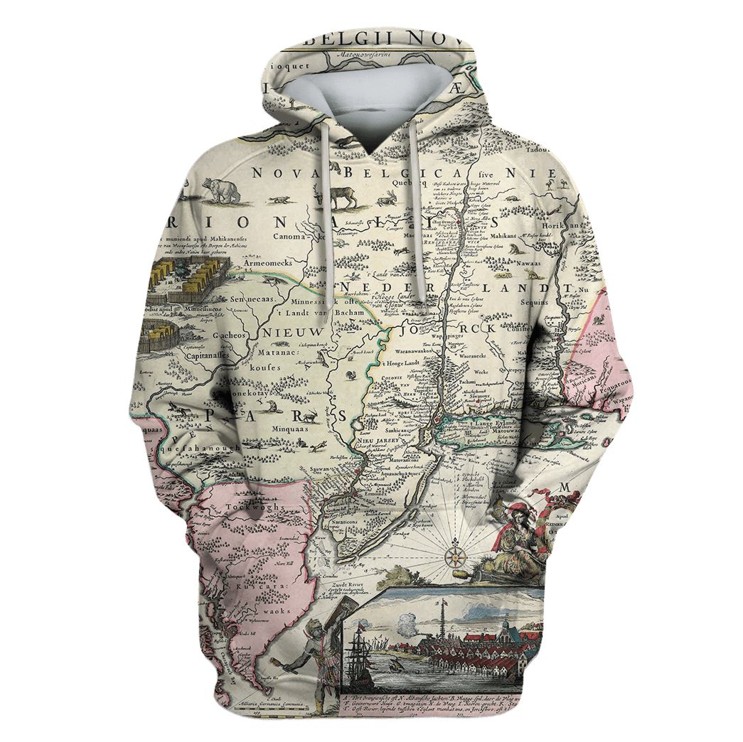 Vintage Map Custom T-Shirt Hoodie Apparel