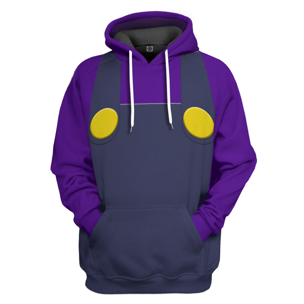 Waluigi All Over Print T-Shirt Hoodie Apparel