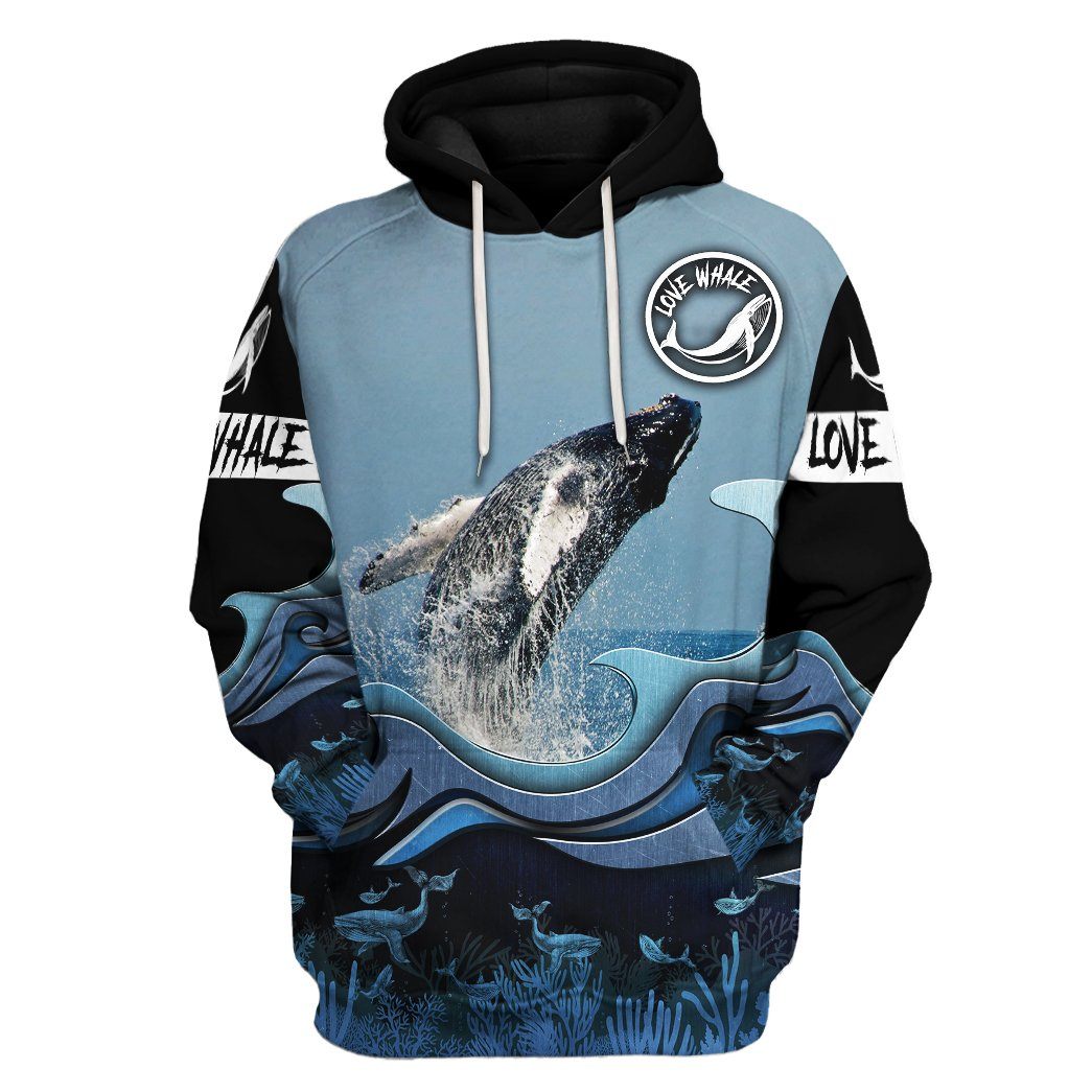 Whale Watching Whale Lover All Over Print T-Shirt Hoodie Fan Gifts Idea