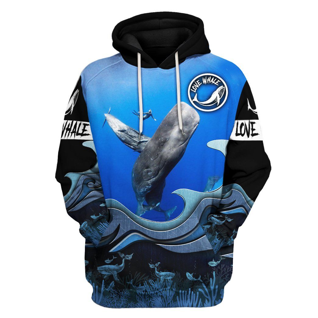 Whale Watching Whale Lovers All Over Print T-Shirt Hoodie Fan Gifts Idea