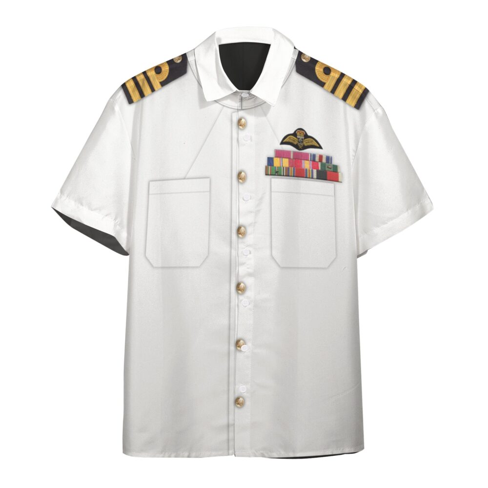 White Uniforms Of The Royal Navy Custom Short Sleeve Shirt