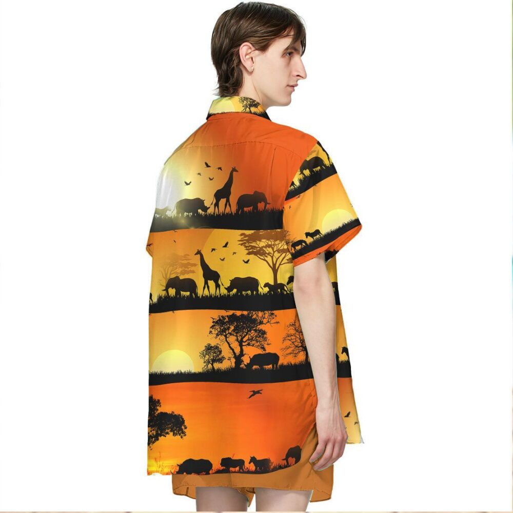 Wild Animals In Sunset Hawaii Shirt