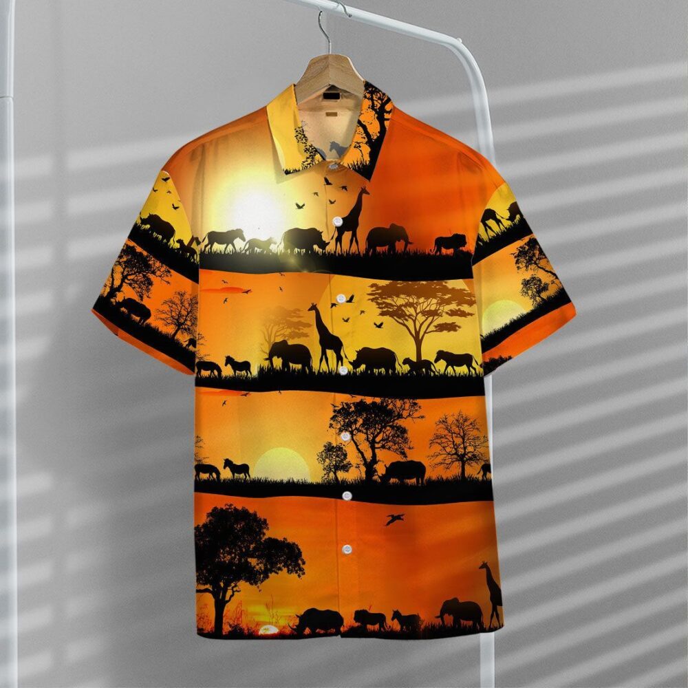 Wild Animals In Sunset Hawaii Shirt