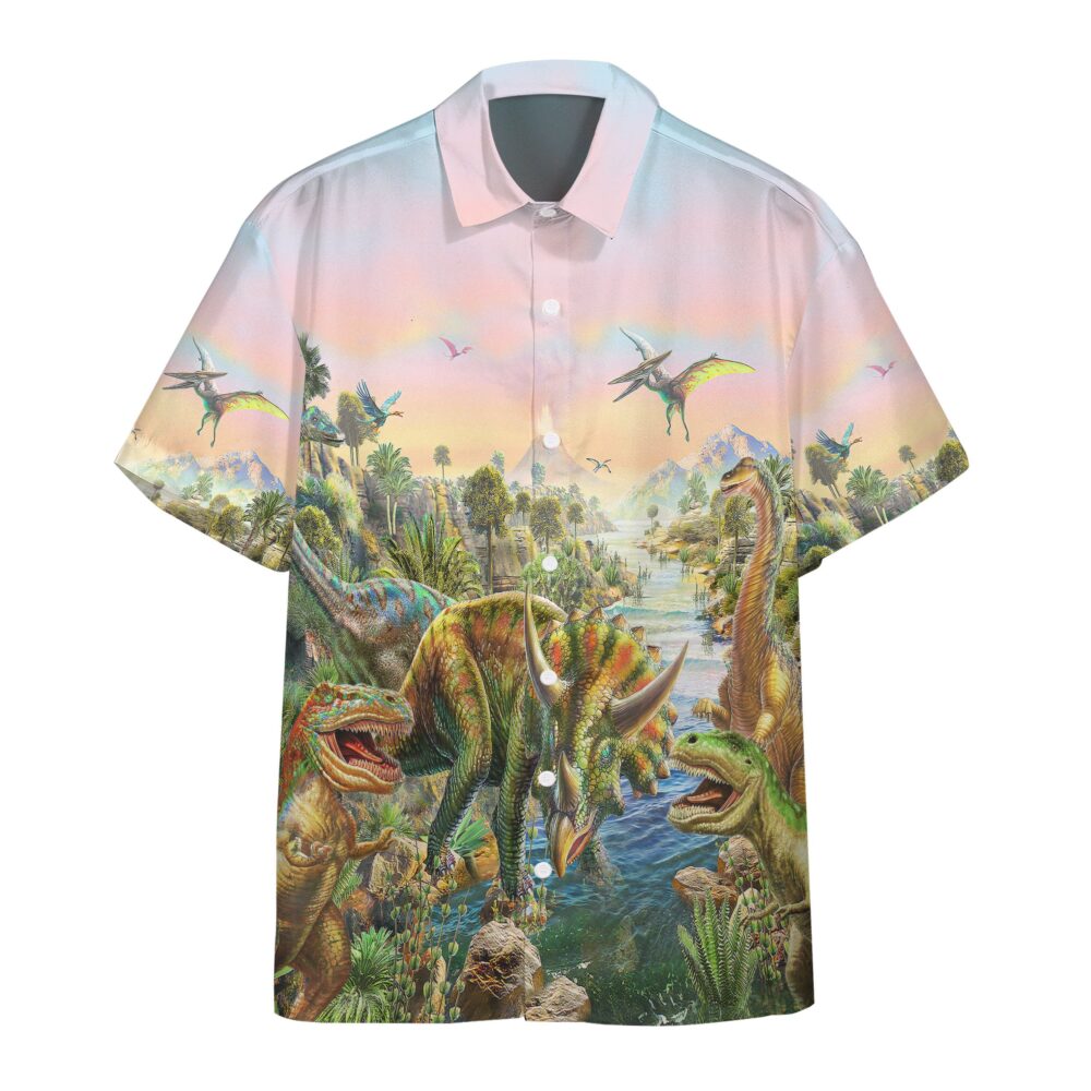 World Of Dinosaurs Custom Short Sleeve Shirt